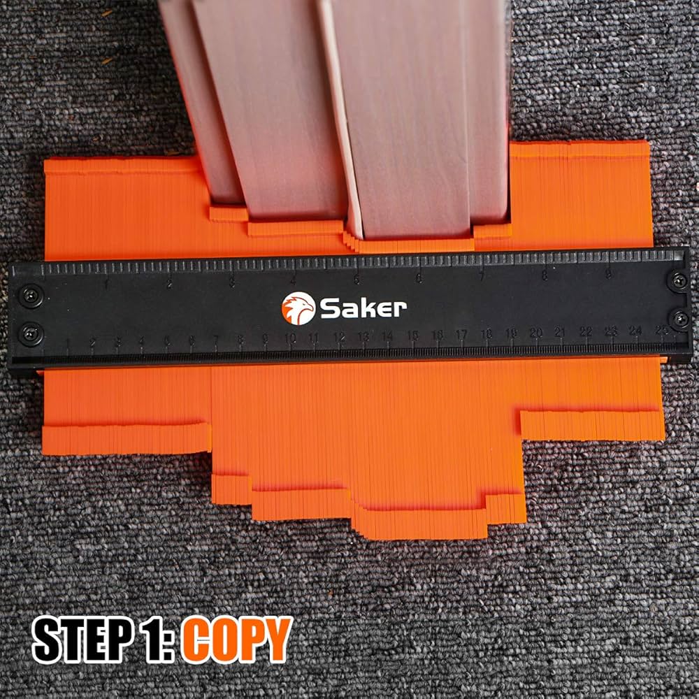 5” Saker Contour Duplication Gauge-Adjustable Lock -Precisely Copy Irregular Shape Duplicator -Irregular Welding Woodworking Tracing - Must Have Tool for DIY Handyman