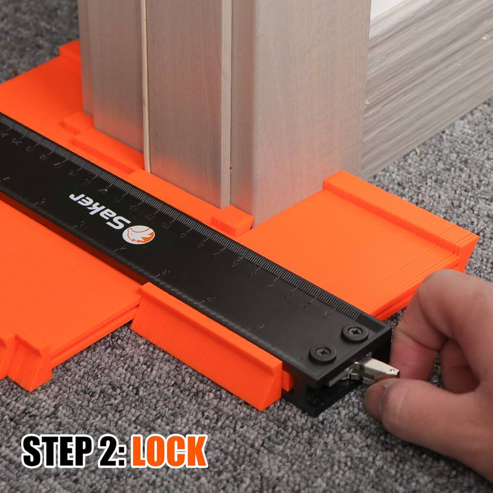 5” Saker Contour Duplication Gauge-Adjustable Lock -Precisely Copy Irregular Shape Duplicator -Irregular Welding Woodworking Tracing - Must Have Tool for DIY Handyman