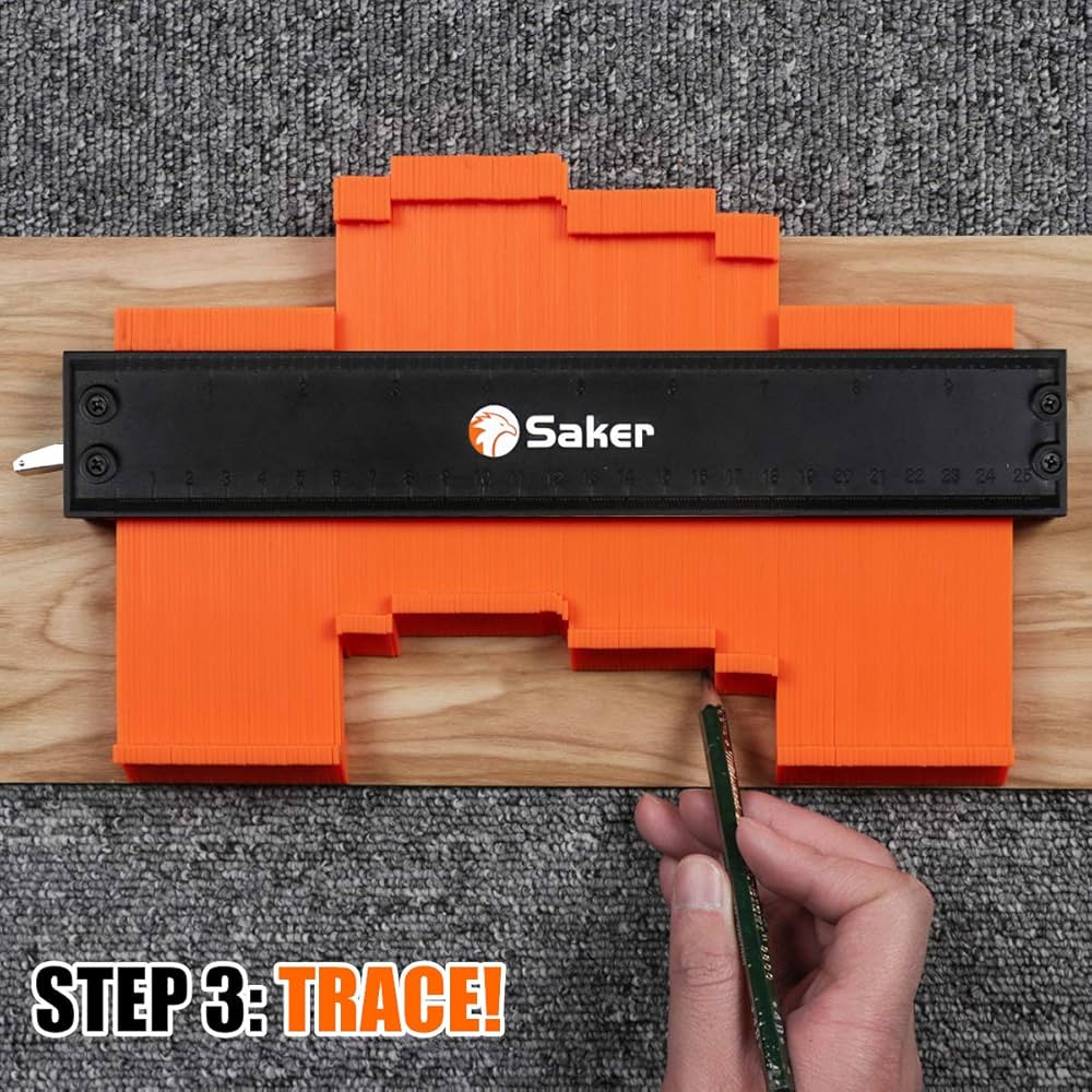 5” Saker Contour Duplication Gauge-Adjustable Lock -Precisely Copy Irregular Shape Duplicator -Irregular Welding Woodworking Tracing - Must Have Tool for DIY Handyman