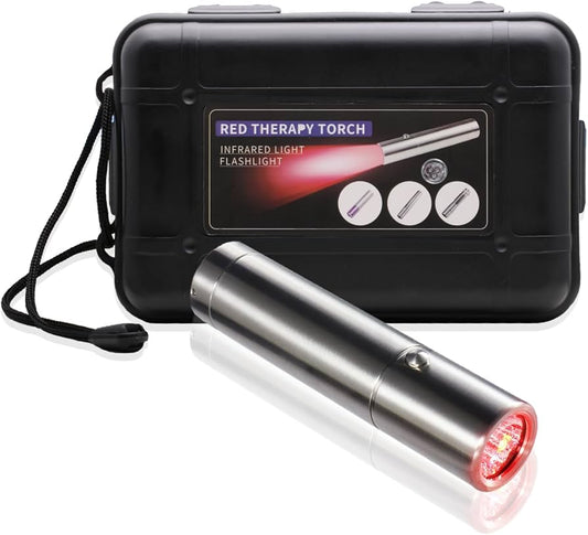 Red Light Healing Therapy Torch for The Relief of Pain in The Face, Hands, Feet,Shoulders, Lower Back and Joints,Infrared&Red Light Therapy Device Handheld with 3 Wavelengths