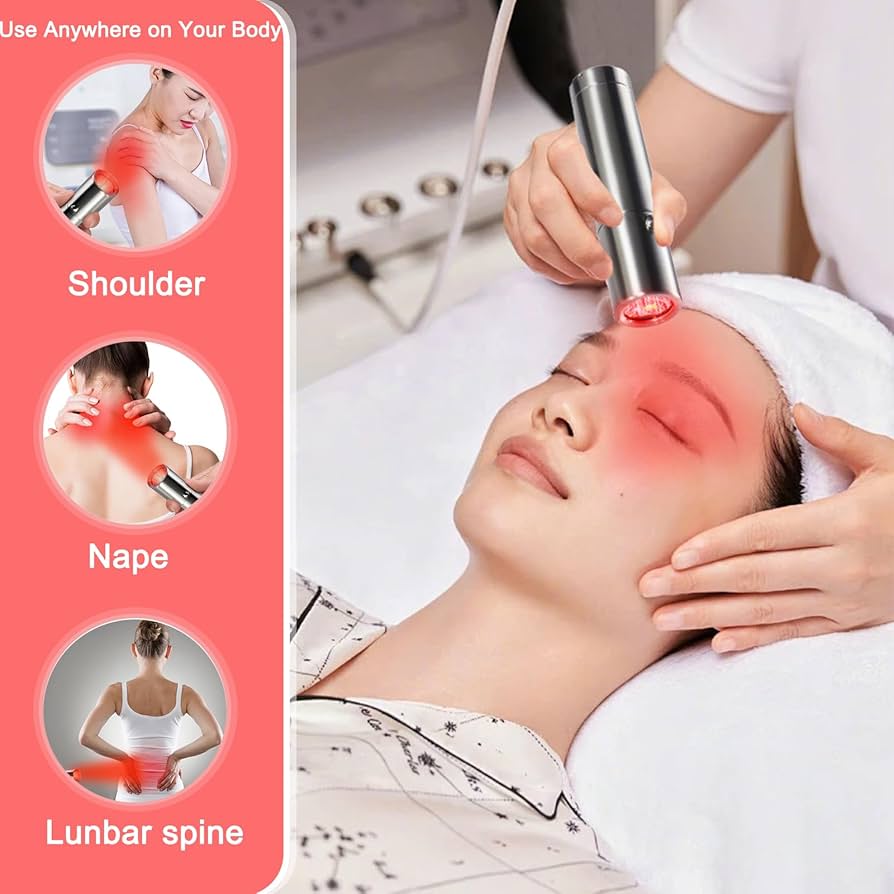 Red Light Healing Therapy Torch for The Relief of Pain in The Face, Hands, Feet,Shoulders, Lower Back and Joints,Infrared&Red Light Therapy Device Handheld with 3 Wavelengths