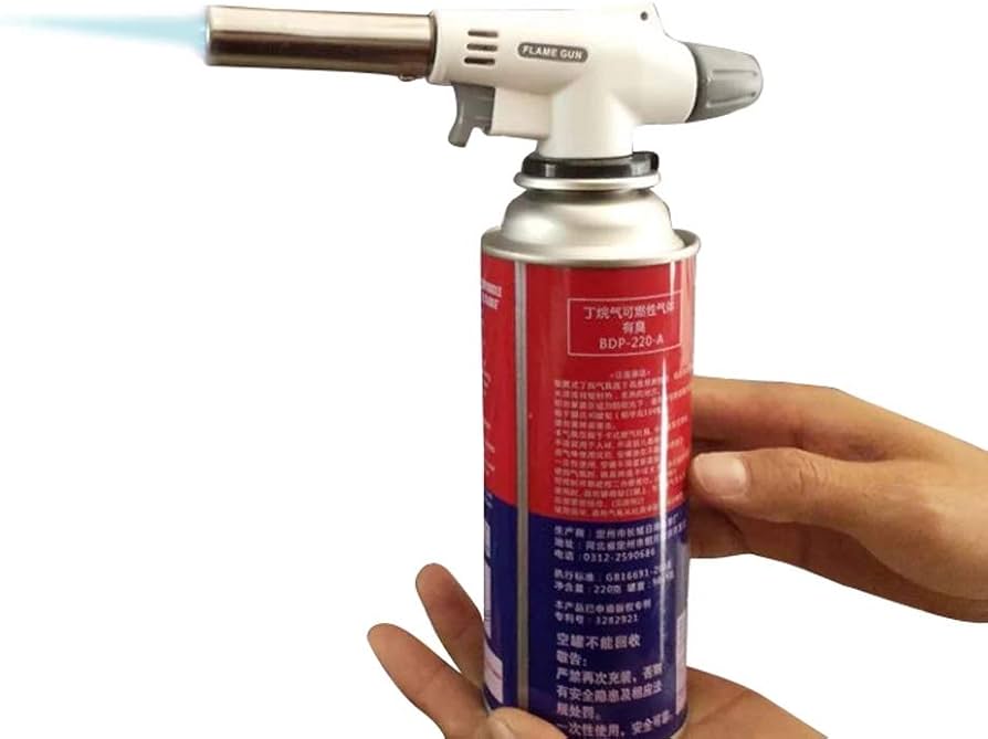 Camping Baking Barbecue Gas Torch Welding Fire Maker Lighter Butane Burner Flame Metal Flame Gun WeldingTorch Lighter Heating
