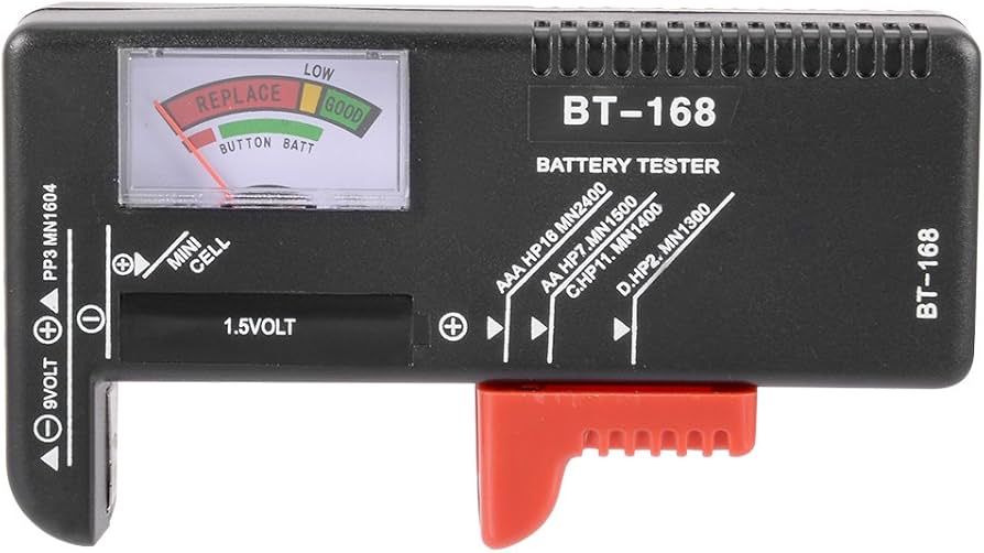 BT168 Universal Battery Checker Tester for AA AAA C D 9V 1.5V Button Cell Batteries