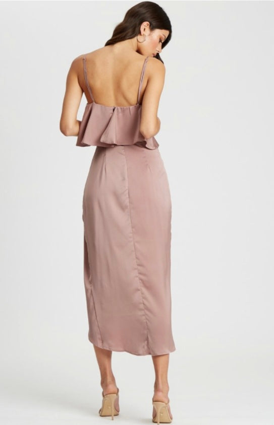 The chancery ivy midi dress in mauve
