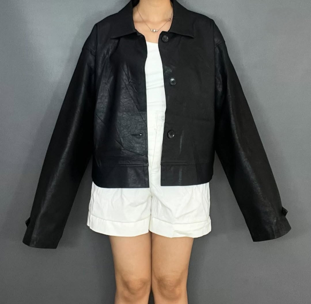 Womens vegan leather jacket