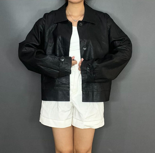 Womens vegan leather jacket