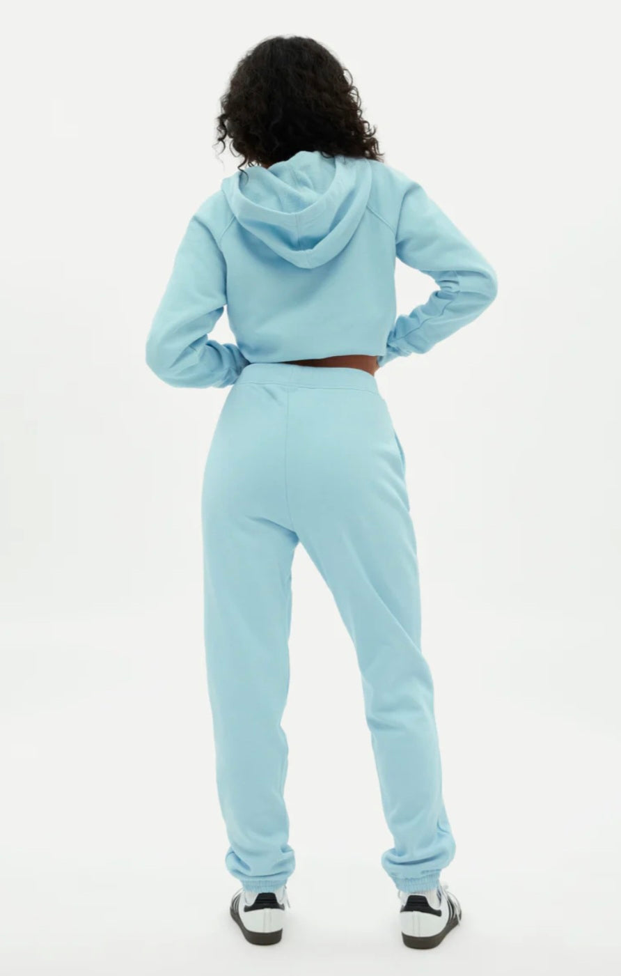 Girlfriend collective Cerulean 50/50 Classic Jogger in baby blue
