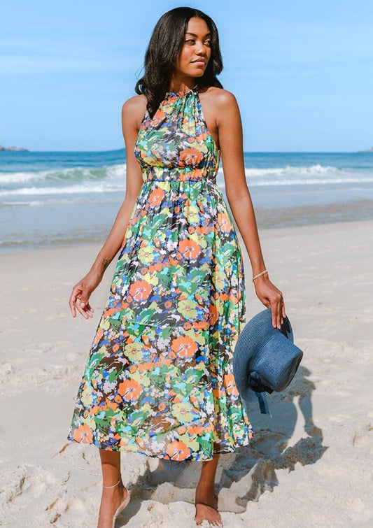 CUPSHE Giuliana Floral Frill Trim Dress