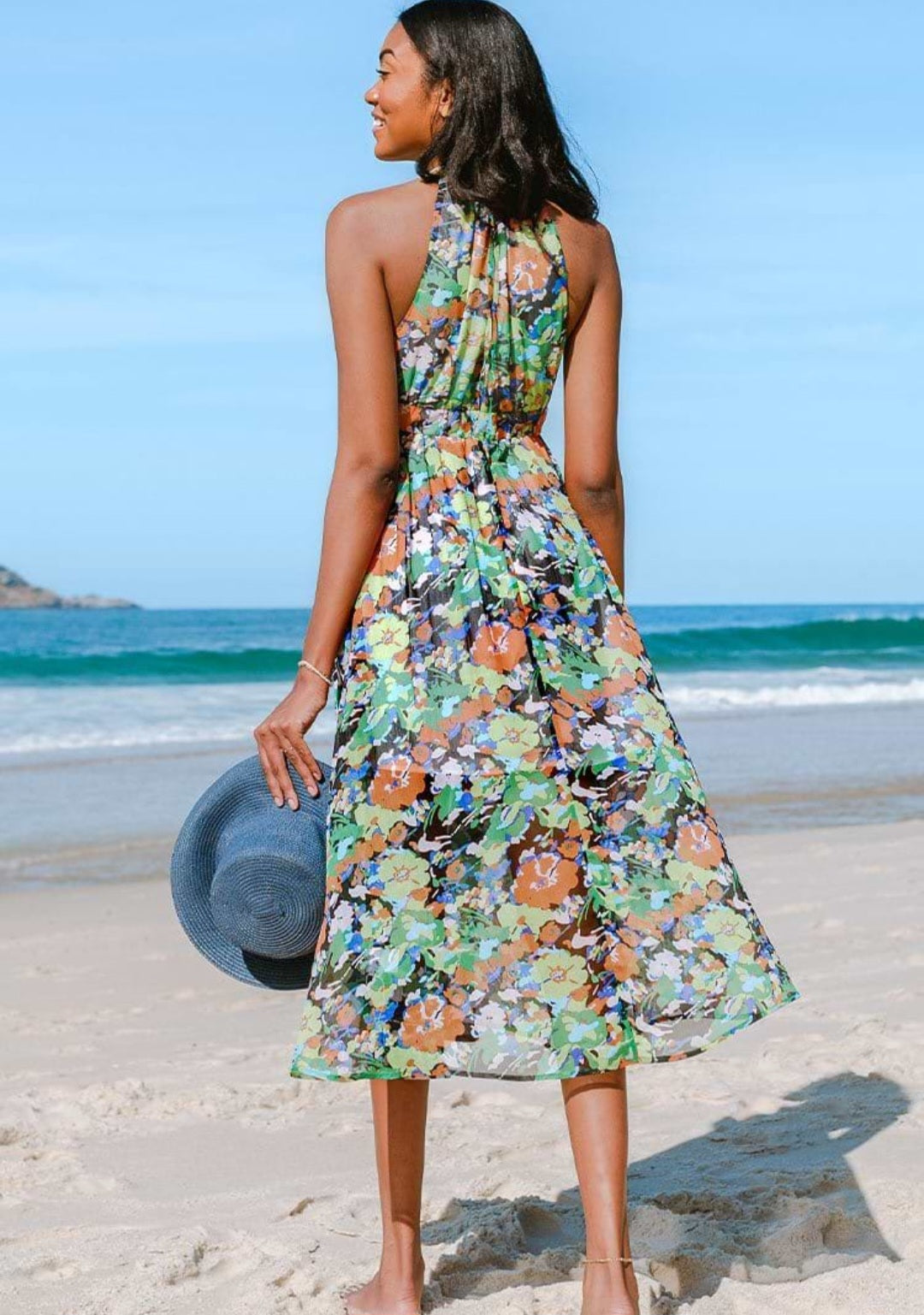 CUPSHE Giuliana Floral Frill Trim Dress