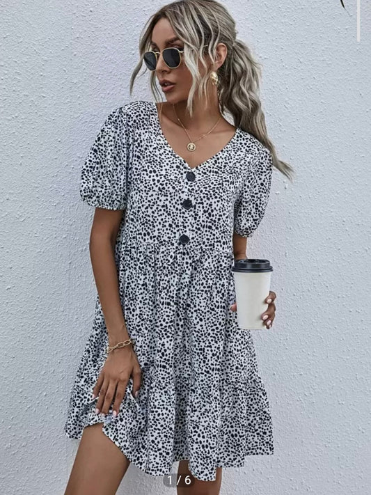 Dalmatian print summer dress