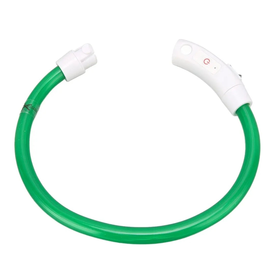 LED rechargeable light up dog collars for night time