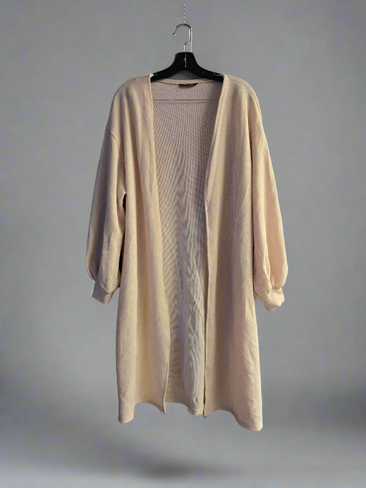 Womens cream long cardigan sweater