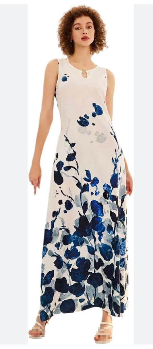 Womens floral midi summer dress
