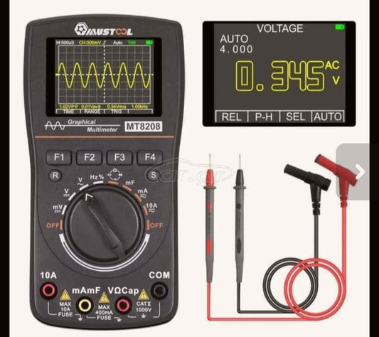 2in1 Digital Oscilloscope Multimeter 10MHz 50Mps/s Auto Capture Adjust Waveform