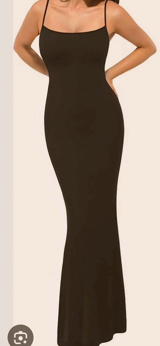 Popilush womens black maxi cami dress