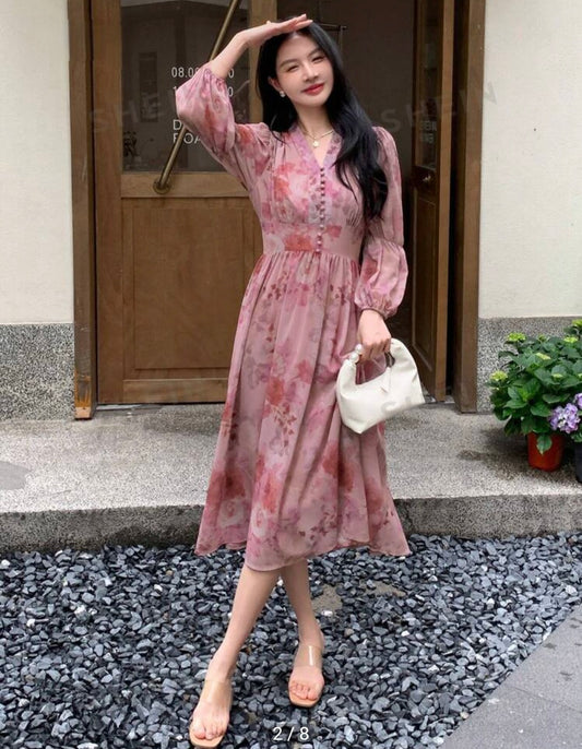 Womens long sleeve midi dress