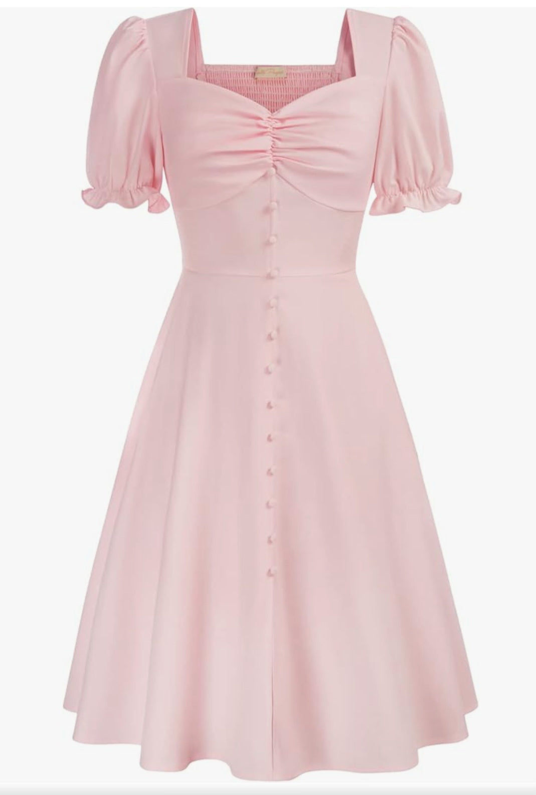 Womens pink vintage 50s pinup style dress