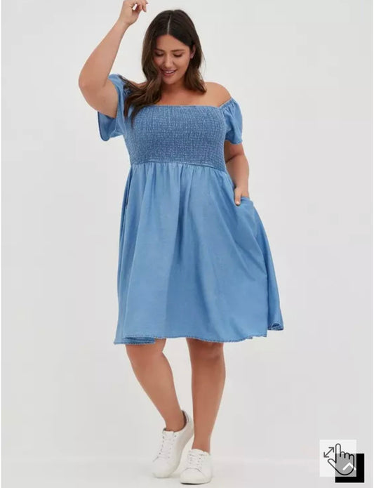 Torrid denim dress with pockets