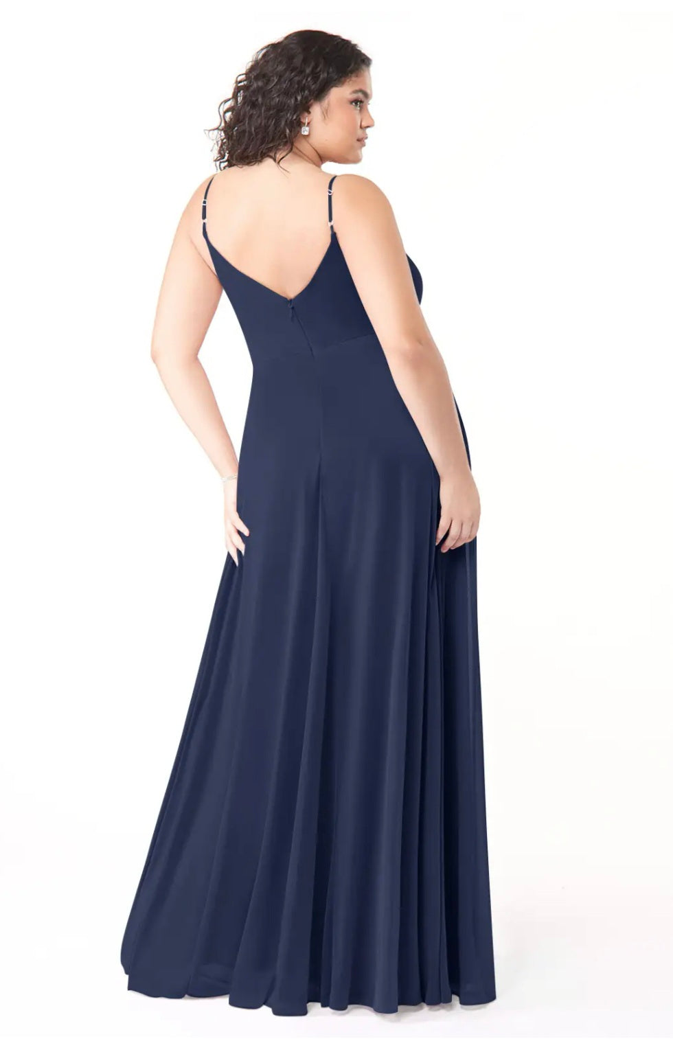 Azazie evalin bridesmaid dress in dark navy